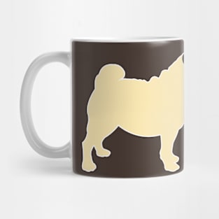 Pug Pattern Brown Mug